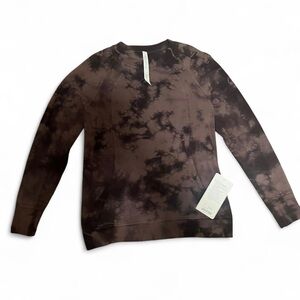 Purple Tie Dye Scuba Crew Shibori Top